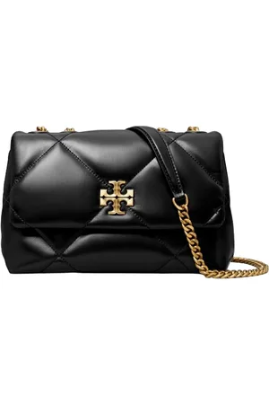 Tory Burch Borse a tracolla donna - kira diamond quilt small convertible shoulder bag - nero