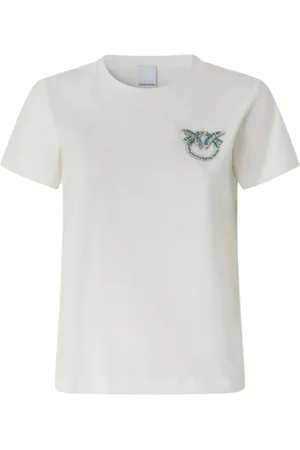 Pinko T-shirt donna - nambrone t-shirt jersey logo - bianco