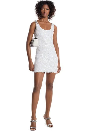 Michael Kors Vestiti casual donna - flrl seqn tank mini dress - bianco
