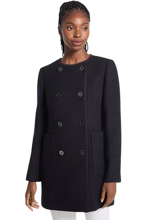 Michael Kors Cappotti donna - collarless bouncle db coat - nero