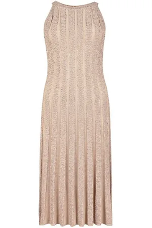 D.EXTERIOR Vestiti casual donna d.exterior - cristalli abito corto americana - cipria