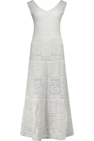 D.EXTERIOR Vestiti casual donna d.exterior - patchwork abito lungo s/m - bianco