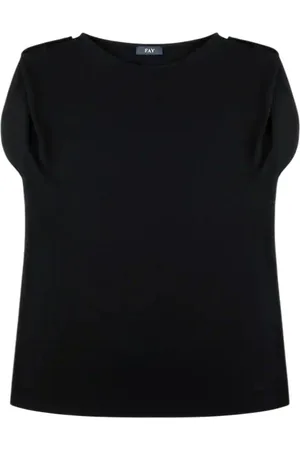FAY Bluse donna - blusa in jersey - nero