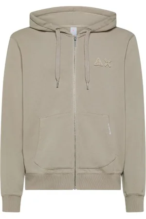 sun68 Felpe con cappuccio uomo - hoodie zip vintage broken - grigio