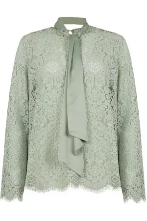 D.EXTERIOR Bluse e camicie donna d.exterior - pizzo dentelle tunica sciarpa - verde