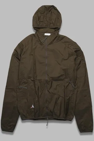 ROA Packable wind jacket - dark olive - made in lithuania