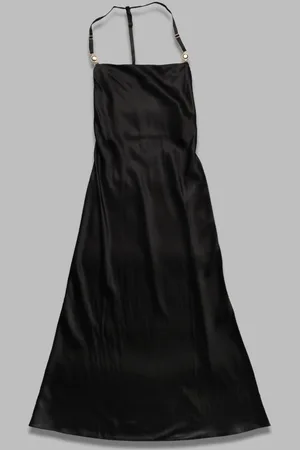 Marine Serre Satin long slip dress - made in romania