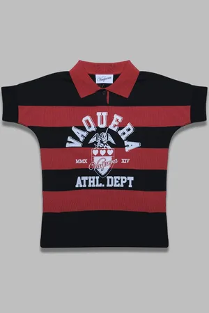 Vaquera Women striped polo knit - 83% viscose, 17% polyester - made in italy
