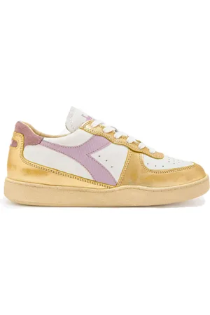 Diadora Mi Basket Low Metal C5363 Bianco/oro 201.179034