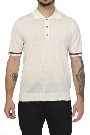 ALPHA STUDIO Polo M/m Polsini Contrasto Caffe AU-1241B 1113 LAT