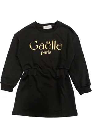 GAËLLE Vestito Nero/oro In Felpa K009 2741VF0936