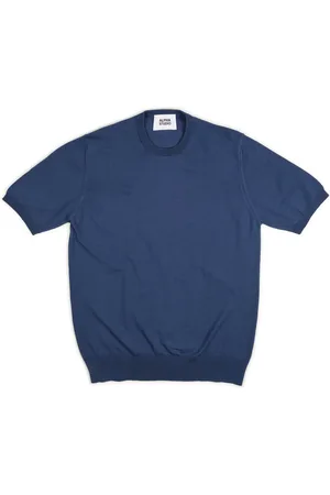 ALPHA STUDIO Girocollo M/m Cotton Crepe AU-502OC 1041 DENIM