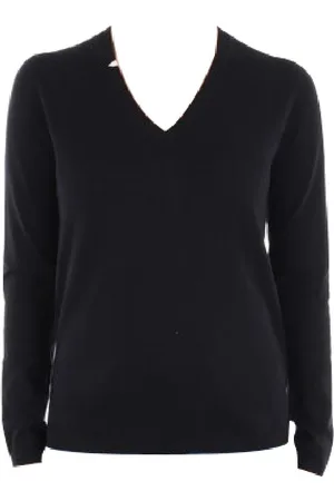 sun68 V Neck Solid L/s Nero K30201