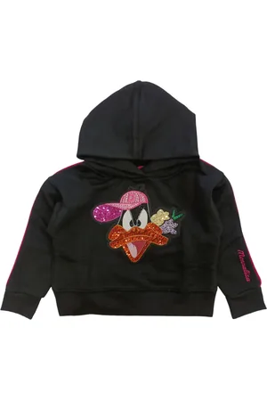 MONNALISA Felpa Nera 0050 Daffy Strass 19B629 2097