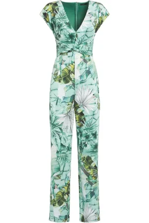 Guess Candice Overall P82u Vestito Banana Leaf Print W2GD51 K4JZ0