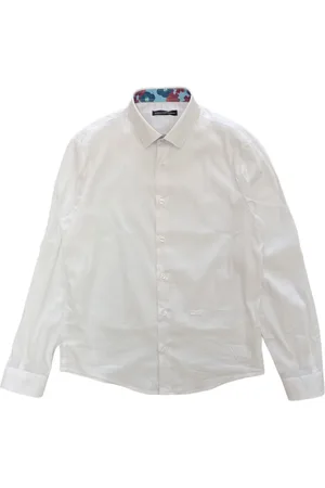 D.A. Daniele Alessandrini Camicia Bianca/fiori 1235C1180