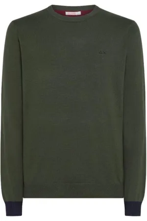 sun68 Maglione Militare Elbow Contrast K43110