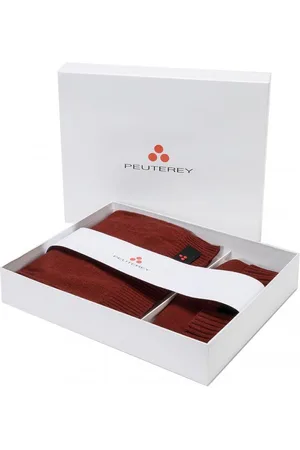 Peuterey Sciarpa E Cappello T.unita In Tricot Con Logo GIFT PTY 402 BORD
