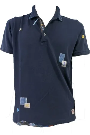 BOB der Bär Polo Piquet Ricamata Blu R00381