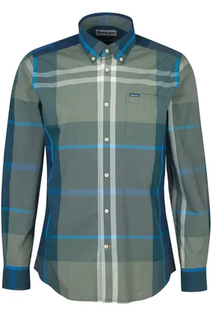 Barbour Camicia Harris Fantasia Verde Militare MSH5071