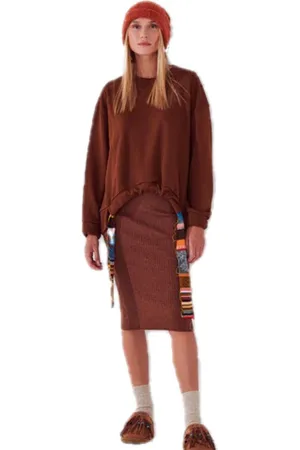 AKEP Maglia Donna D12207-MARRONE