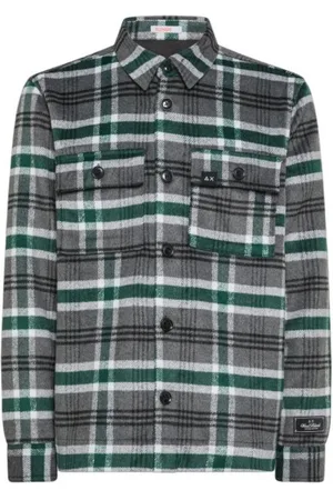 sun68 Camicia Con Tasche Grigio/verde Ing. S43108