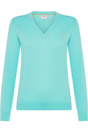sun68 Maglia V Turchese K34202