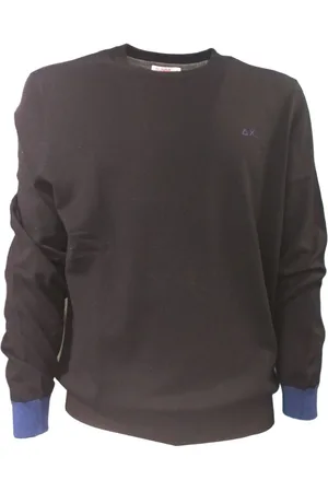 sun68 Maglione Nero Elbow Contrast K43110