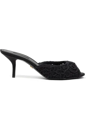Dolce & Gabbana Ciabatta Tacco Ricamo Cordonet