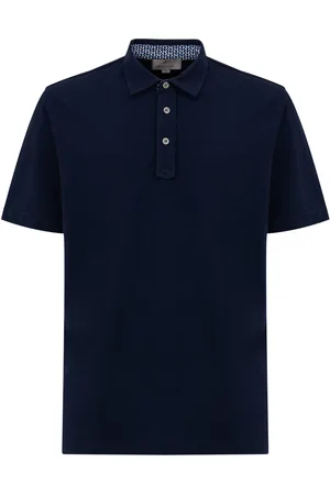 CANALI Polo manica corta blu