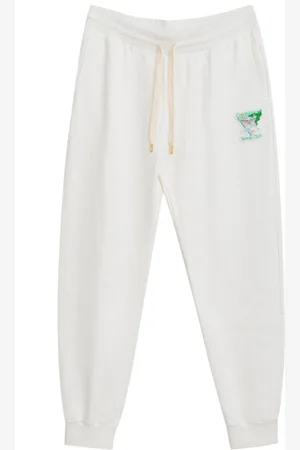 Casablanca Joggers Tennis Club Icon bianchi con ricami