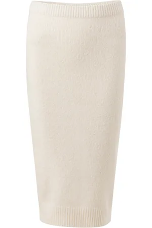 Tom Ford Gonna Lunga a Tubo in Maglia Bianca