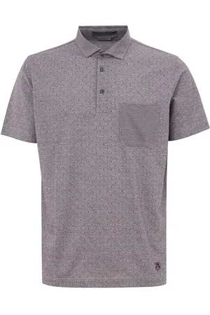corneliani Polo a Maniche Corte con Taschino e Logo in Rilievo