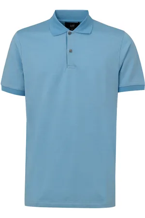 Dunhill Polo in Cotone e Seta Azzurro Cielo