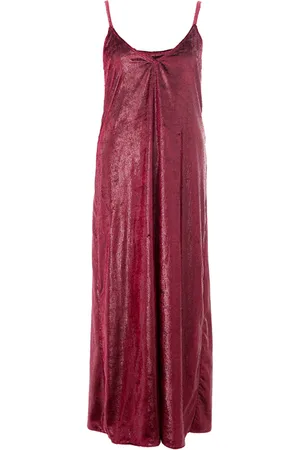 LARDINI Abito Lungo Spalline Velvet Lucido