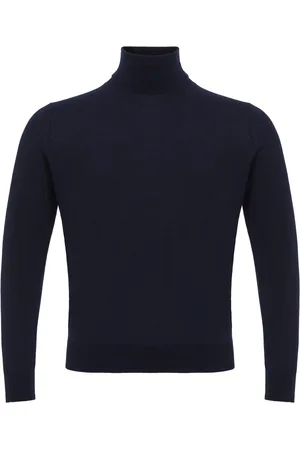 COLOMBO Dolcevita Blu Navy Cashmere e Seta