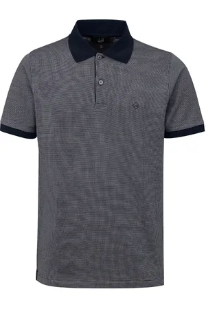 Dunhill Polo in Cotone e Seta Blu