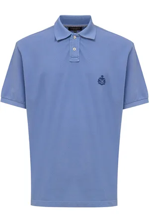 CANALI Polo azzurro manica corta