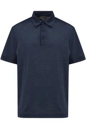 CANALI Polo manica corta blu