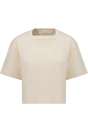 Bottega Veneta T-Shirt Cropped con Collo Squadrato