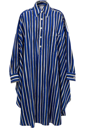 Bottega Veneta Abito Camicia Kaftano a Righe