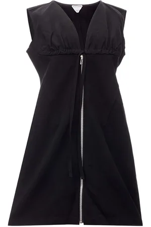 Bottega Veneta Abito Smanicato Brushed Cotton Twill