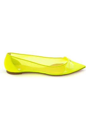 Christian Louboutin Ballerina a Punta in Mesh Fluo