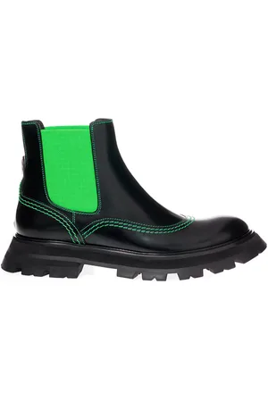 Alexander McQueen Stivaletti Chelsea con inserti Fluo