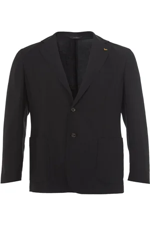 COLOMBO Giacca Nera in Cashmere Due Bottoni