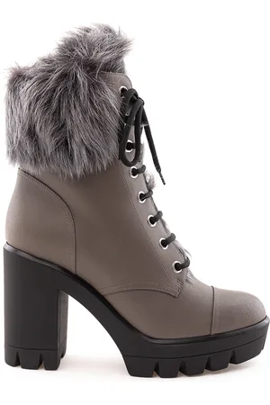 Giuseppe Zanotti Stivaletto Combat con Pelliccia interna