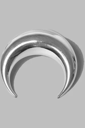 Marine Serre Silver plated moon stud