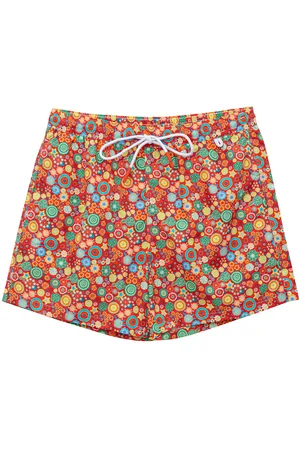 ISAIA Costume Boxer con Stampa Fiori Multicolor