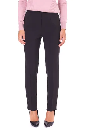 Luckylu Pantalone sigaretta con elastico in vita, colore