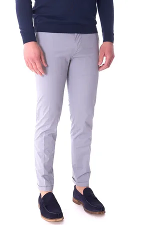 RE-HASH Pantalone re hash in raso stretch leggero mucha con risvolto, colore